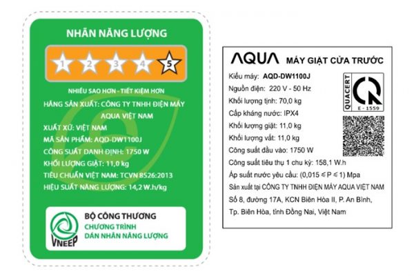 Aqua Inverter 11 Kg Aqd Dw1100jbk6 700x467