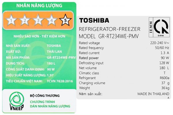 Tu Lanh Toshiba Inverter 180 Lit Gr Rt234we Pmv 52 12 700x467